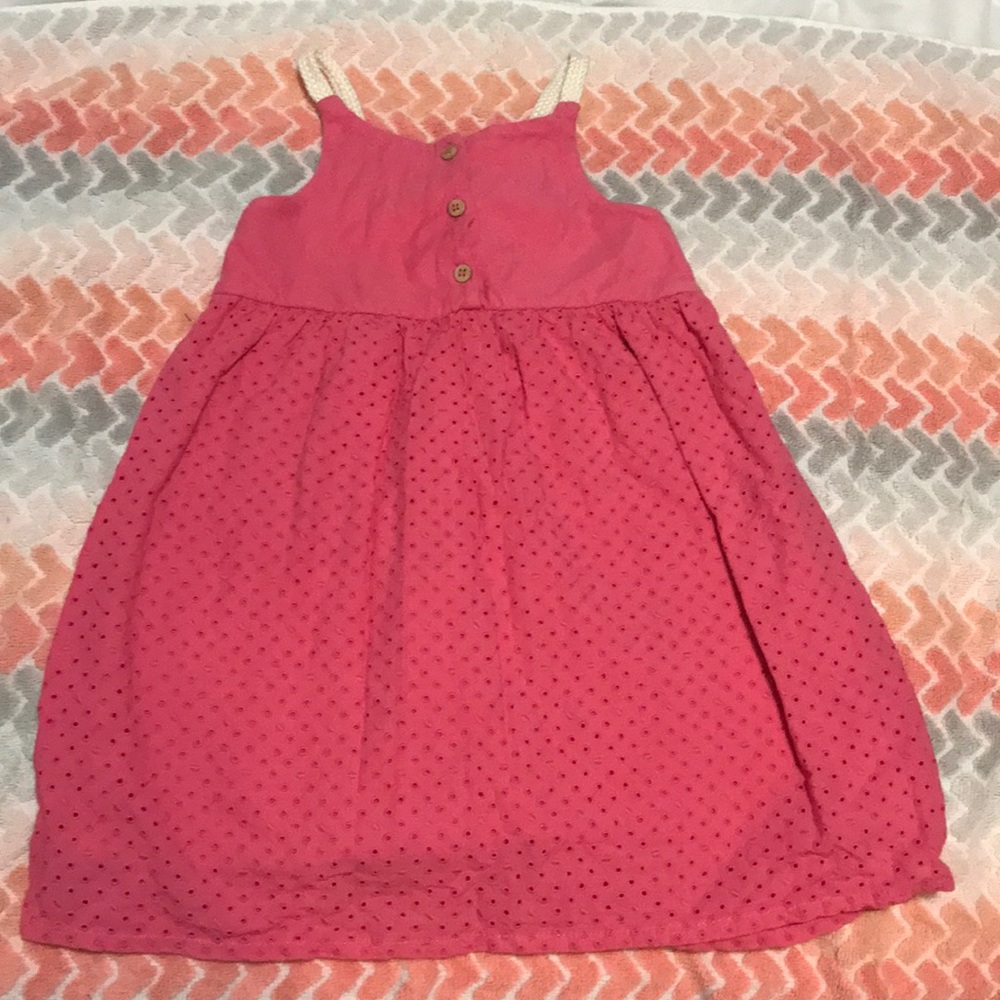 Hot pink eyelet dress great for spring and summer